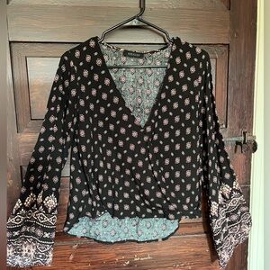 Abbeline Bell Sleeve Wrap Top